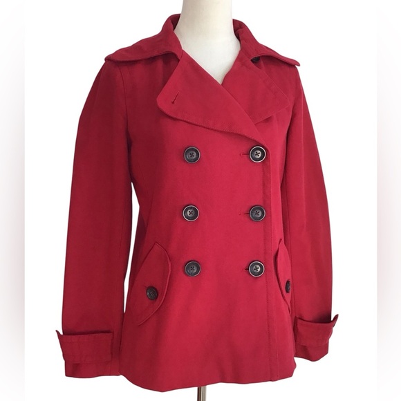 Gap Red Cotton Coat Size Medium - Picture 1 of 6